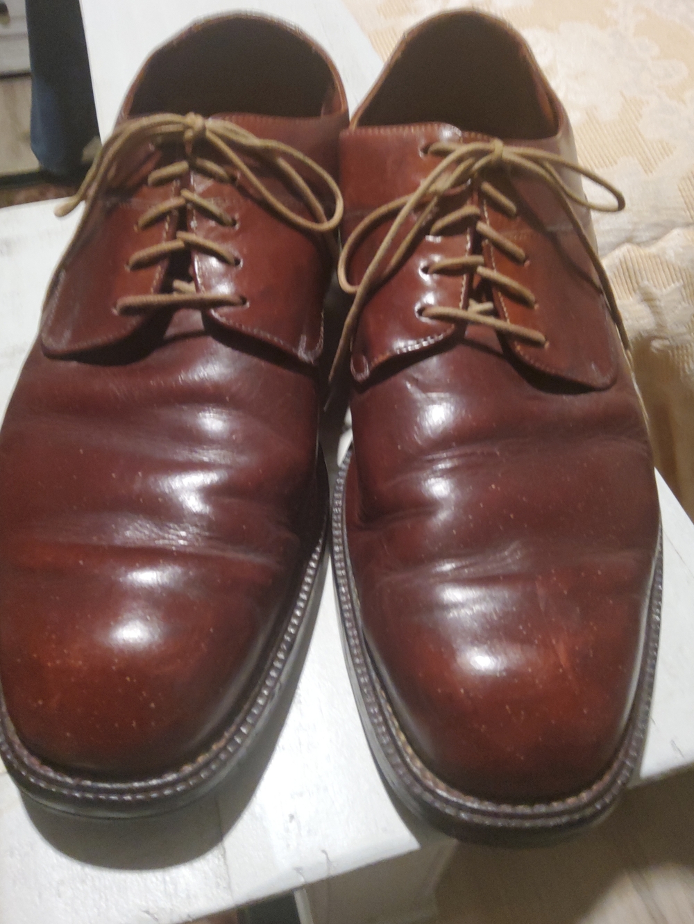 Men's Brown Leather Derby Shoes - Classic Lace-Up